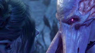 A character getting intimate with The Emperor in Baldur's Gate 3.