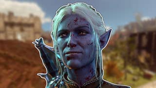 Minthara from Baldur's Gate 3 in from of Athkatla in mod Path To Menzoberranzan.