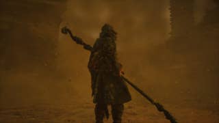 The player enters a room full of whirling sand with poor visibility in Black Myth Wukong