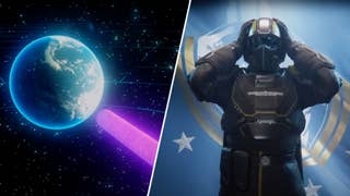 A Helldiver in Helldivers 2 putting their hands to their head as a diagram shows The Illuminate reaching Super Earth.
