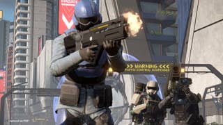 An SEAF trooper in Helldivers 2's Heart of Democracy update.