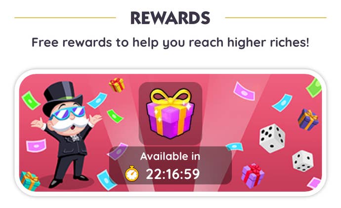 The Monopoly Go Tycoon Club website, and the section where players can claim their free daily gift.