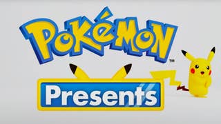 The Pokemon Presents logo with Pikachu.