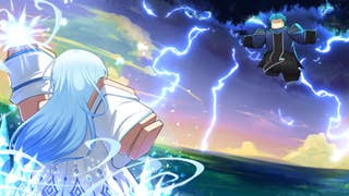 Key art for Roblox's Spellblade experience is shown