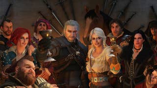 A bunch of The Witcher 3's main characters raising a toast.